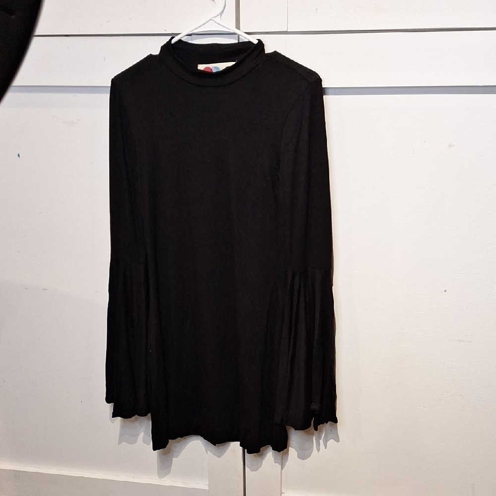 Anthropologie Elegant Black Long Sleeve Women's Dress
